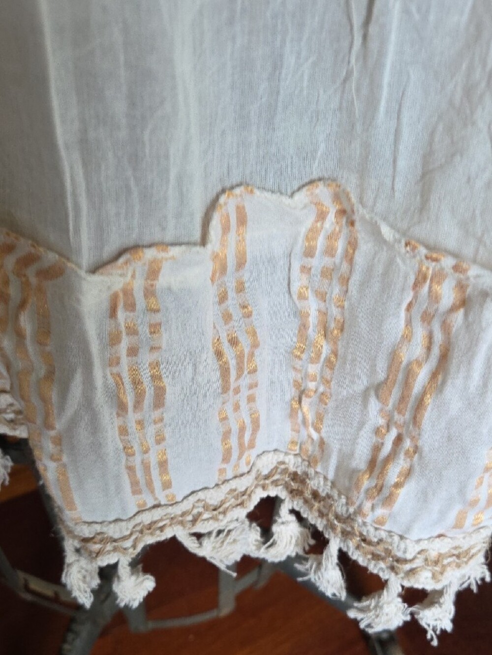 Boho Eyelet Midi Dress in Cream S - Picture 4 of 7